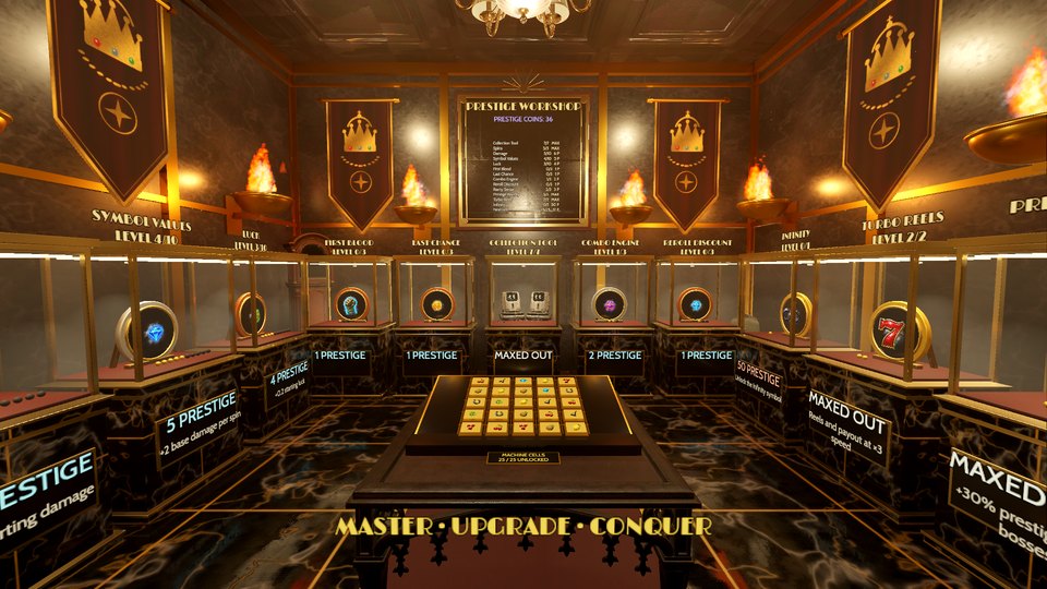 The Prestige Hall between runs